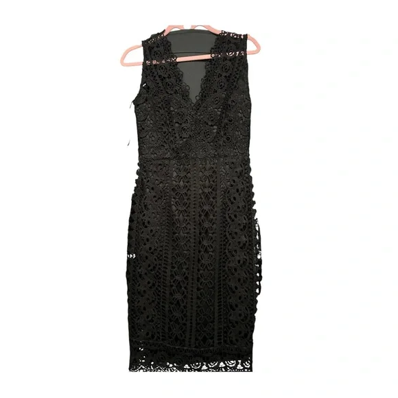 Lulus Elegant Black Lace Dress - Picture 2 of 6